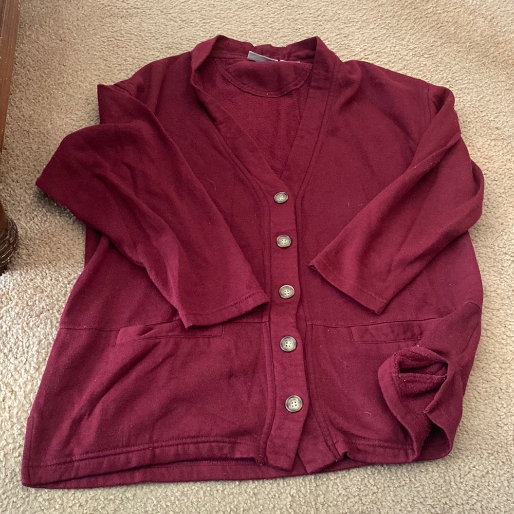 Button Sweatshirt Button Down